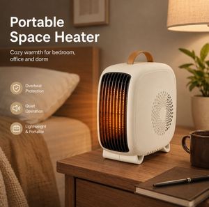 Calentador de Aire PTC de Calentamiento Rápido con Protección Contra Sobrecalentamiento y Ventilación, Calentador de Plástico Portátil de Escritorio - Product Image 2