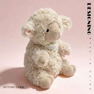 Peluche <span class=keywords><strong>Mouton</strong></span> Assis Super Doux, Rembourrage Coton PP de Haute Qualité, <span class=keywords><strong>Doudou</strong></span> Confortable pour Bébés, Cadeau d'Anniversaire Unisexe - Product Image 2