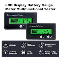 Moniteur de capacité de batterie LCD, jauge, compteur, 12V24V48V60V72V, indicateur d'état de la batterie au plomb-acide, testeur de capacité de batterie au lithium
