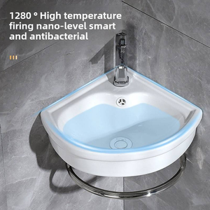 Meuble de salle de bain moderne de haute qualité, lavabo mural, vasque en céramique, lavabo d'<span class=keywords><strong>angle</strong></span>, lavabo pour se laver les mains - Product Image 4