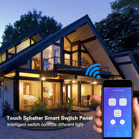 Interrupteurs muraux intelligents standard UE, Royaume-Uni, Australie, États-Unis, Wifi/Zigbee, fabricant, produits d'automatisation domestique, 2 voies avec/sans neutre