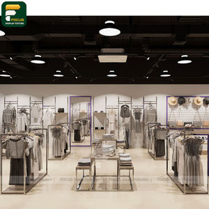 Expositor de Ropa de Alta Gama para Boutique, Panel de Pared, Armario para Colgar Prendas, con Detalles en Vidrio - Product Image 4