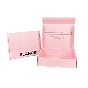 Pink Clothing Cosmetic Shipping Mailer Box E-commerce Pure Foldable Packing Box Customized Brand Logo <b>Paper</b> Mailer Box - Product Image 3