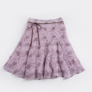 Jupe midi tie-dye color block, douce, vintage, style Y2K, imprimé floral en maille, idéale pour les vacances - Product Image 6