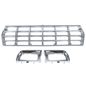Parrilla para Ford <span class=keywords><strong>F</strong></span>-<span class=keywords><strong>150</strong></span> <span class=keywords><strong>Bronco</strong></span> 1978-1979, Kit de Carcasa y Inserto Cromados Delanteros - Product Image 1
