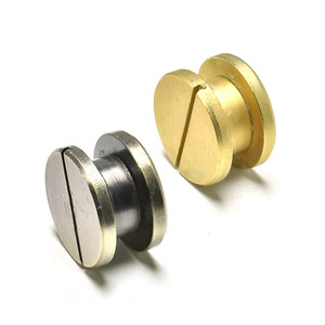 Thép chống ăn mòn cao Đầu phẳng vít nữ + rãnh phẳng đầu vít nam M2 3 4 5 Chicago cuốn sách da vít - Product Image 1