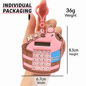 Lindo Llavero de Plástico con Diseño de Dibujos Animados, Calculadora, Colgante para Bolsa, Regalo de Estudio, Logotipo Personalizado - Product Image 2
