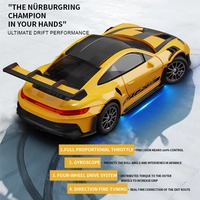 Voitures de drift professionnelles YT 20KM/H 4WD en alliage à l'échelle 1:43, modèles 911 et GTR avec gyroscope, contrôle proportionnel complet 2,4 GHz, jouets RC
