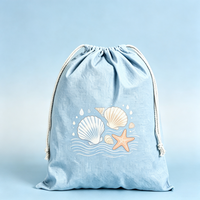 Sac de rangement portable pliable à cordon, imprimé dessin animé, en toile écologique pour pochettes réutilisables et cadeaux événementiels
