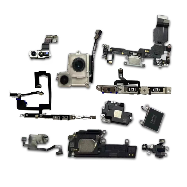 100% Original Front Small Big Camera Module Charging Port Loud Speaker Flex Vibrator for IPhone 15 15p Plus Earpiece Flex Part