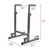Barres de dips pliables à hauteur réglable en acier robuste pour entraînement de force à domicile