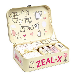 Caja de Regalo Personalizada para Baby Shower, <span class=keywords><strong>Maleta</strong></span> de Almacenamiento de Ropa de Bebé, Empaque de Regalo Rígido Premium con Asa - Product Image 2