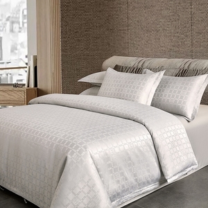 Parure de lit hôtelier en jacquard brossé épaissi version AB, draps de lit respirants pour hôtels et gîtes, housses de couette, ensemble de literie 4 pièces - Product Image 3