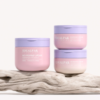 Pot à crème pour le visage en PET personnalisé avec couvercle rabattable, 350 ml, recyclable, pour gommage corporel, baume nettoyant, soins de la peau, avec couvercles