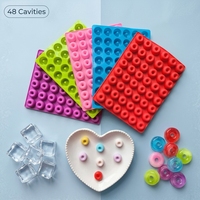 Moule en silicone 48 cavités pour donuts, glaçons, chocolats et bonbons, sans BPA, antiadhésif, pour desserts et pâtisseries, vente en gros, logo personnalisé