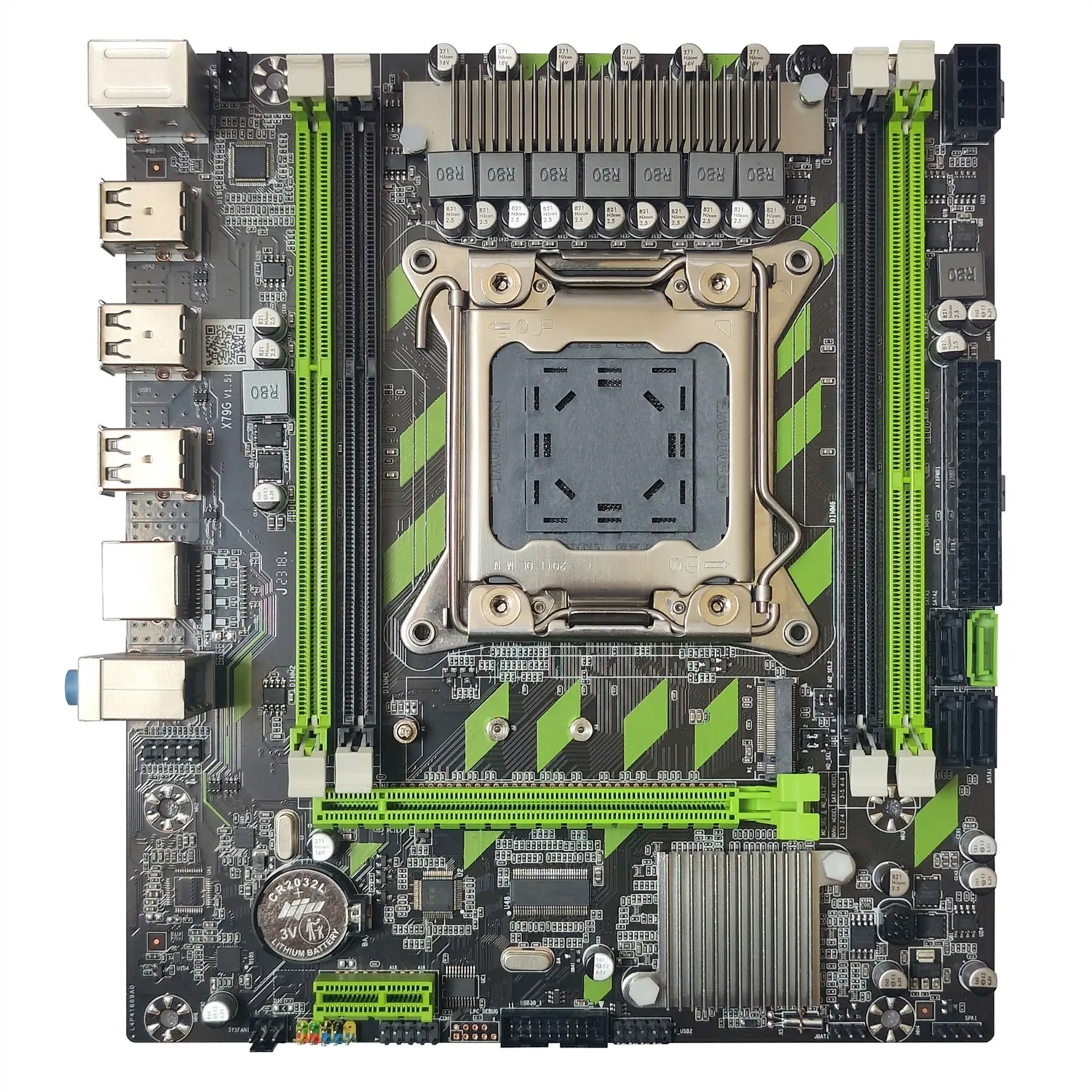 Billiges oem x79 Motherboard für zu Hause 4 Kanal mit 32GB x 4 DDR3 und M.2 NVME NGFF