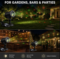 Projecteur de motifs de Noël et d'Halloween, étoiles rouges et vertes, flocons de neige, lumière laser, étanche IP65, pour la cour, la pelouse, le jardin, toute la saison