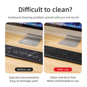 Nettoyeur de clavier classique blanc et gris, petite brosse de nettoyage domestique, brosse multifonctionnelle de bureau en plastique PP - Product Image 2