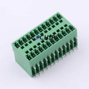 DGB381-12P2S-MG361 Plug-in Terminal Block Bent Lead Through Hole,P=3.81mm Board-to-Board / Socket - Closed 2x12P 3.81mm Green - Product Image 1
