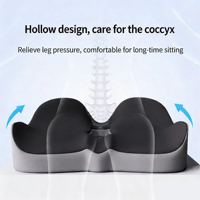 Coussin de siège ergonomique en mousse à mémoire de forme pour soulager les douleurs dorsales, sciatiques et du coccyx, soutien respirant pour le bureau et la voiture