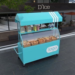 Mobile Bakery Cart With Sliding Door Display Case For Cake And Dessert Sales In Shopping Mall - Product Image 3