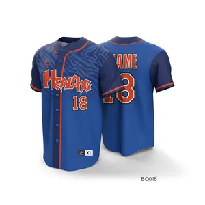 Maillot de baseball ajusté avec broderie personnalisée, uniforme de baseball luxueux, design