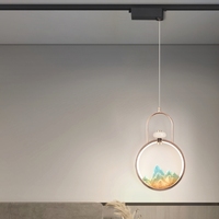 Tempat lilin kaca LED, desainer mewah Modern dengan desain daun lentera bunga putih untuk vila Hotel ruang tamu lampu langit-langit