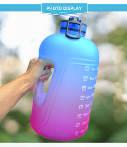 Nouveau design sans Bpa 3.78L marqueur de temps sport motivationnel bouteille d'eau en plastique Nuevo diseno de botella de agua de plastico - Product Image 4