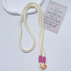 1.2m Chiều Dài Hoa Mô Hình Bông Dệt Dây Đeo Vai Leo Núi Dây Thừng Cổ Treo Dây Phụ Nữ Chống Mất Handmade Dây Buộc Cho Các Cô Gái - Product Image 5