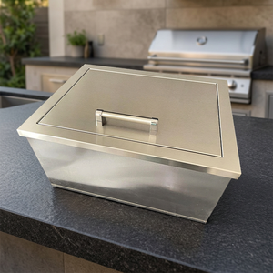 Factory Supply Outdoor 304 Stainless Steel Ice Chest Flush Mount Waterproof <b>Seal</b> <b>Strip</b> for BBQ Island Ice Bin (600x450x302mm) - Product Image 2
