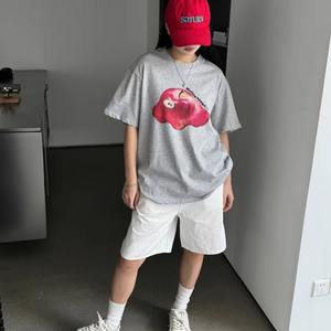 Shorts en denim blanc d'été pour hommes, style coréen tendance, couleur unie, décontractés, pour couple, coupe évasée, polyvalents, respirants, lavage au laser - Product Image 6