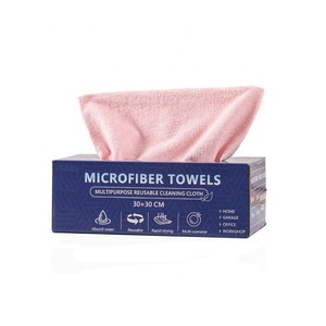 カスタム30x30cmマイクロファイバーラグ取り外し可能キッチンクロス多目的タオルボックス付きマイクロファイバータオルロール - Product Image 2