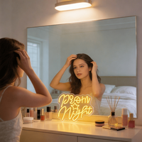 Neonawall En gros Enseigne néon LED Lune et Étoile, Jaune Chaud, Décoration Murale USB, IP65, Personnalisable, Lumière Ambiante Romantique pour Café