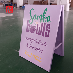 Tùy chỉnh quảng cáo ngoài trời gấp đôi hai mặt một bảng dấu hiệu sàn kim loại một khung bên đi bộ dấu hiệu - Product Image 2