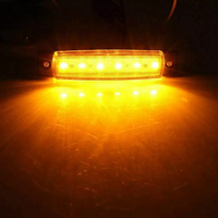 Feux de position arrière de remorque latérale ambre 6 LED pour camions fabrication LED contour 12V Volt camion caravane dégagement bleu rouge
