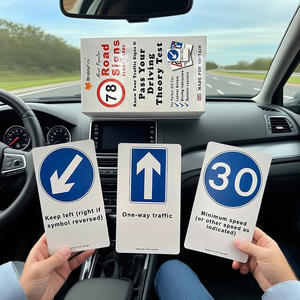 Cartes Flash personnalisées avec logo et emballage pour adultes, test de théorie de conduite, cartes flash éducatives - Product Image 1