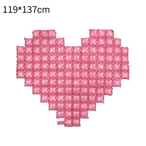 Globo grande en forma de corazón de amor, globo cuadrado de papel de aluminio para decoración de <span class=keywords><strong>fondo</strong></span> - Product Image 6