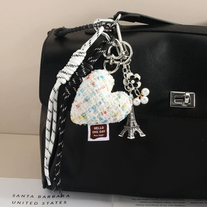 Wholesale Girls Car <b>Key</b> Decoration Women Handbag Charm Cute 3D Plush Heart Pendant School Bag Charm 4 Colors Birthday Gifts - Product Image 3