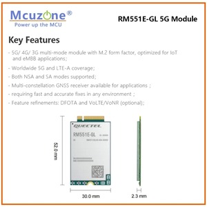 RM551E-GL(ES) 5g mô-đun 5g/sub-6 GHz & mmwave mô-đun được thiết kế cho các ứng dụng IOT/embb tùy chỉnh - Product Image 3