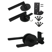Loquet de porte double face de style campagnard avec surface finie pour porte intérieure en bois