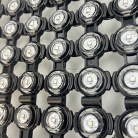 Luces LED de Punto de Control Direccionables y Programables de 16 Puertos, Pantalla de Red RGB 6000K, Luz Diurna CRI90, Paisajismo, IP68, PVC, Aluminio