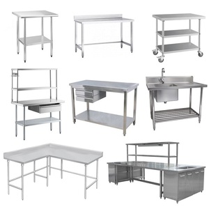 Customizable Factory Wholesale <strong>Stainless</strong> <strong>Steel</strong> Commercial Kitchen Work Table