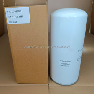 Mengma 2116019888 Nuevo Filtro Separador de Aceite y Aire de Fibra de Vidrio Delgado Plateado, Repuestos para Aplicaciones de Compresores Industriales - Product Image 1