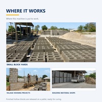 Machine à fabriquer des blocs de béton semi-automatique 4-35A, directement de l'usine, mini-machine mobile à briques, faible coût pour l'Afrique