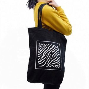 Bolsa de Tela de Algodón Crudo Orgánico, Bolsa de Compras Personalizada - Product Image 1