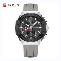 CURREN 8462 Prêt à expédier Montres à quartz personnalisées de haute qualité au design élégant et tendance Meilleures ventes pour hommes Bracelet en silicone