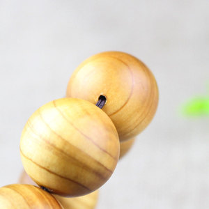 Cliff Cypress Wood <b>Bracelet</b> 20mm 12 Beads Unisex Religious Jewelry - Product Image 4