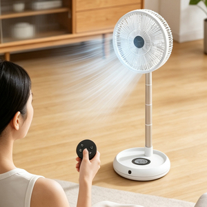 Portable <b>Standing</b> <b>Fan</b> Rechargeable Foldable Floor <b>Fan</b> Desktop <b>Fan</b> with Remote Control 7 Speed Oscillating <b>Fan</b> for Home Office - Product Image 6