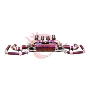 Sistema de escape de titanio Vortex Racing compatible con Aston Martin Vantage 4.0T 4.7L Valvetronic Catback, silenciador con sistema de calentamiento, color púrpura. - Product Image 2