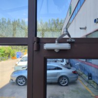 Puerta Comercial de Aluminio para Exteriores de Edificios, Tiendas y Restaurantes KFC, Puerta de Entrada para Casa